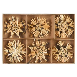 Outlet Depot Anhänger Strohsterne Ca. 6Cm 12Er Set