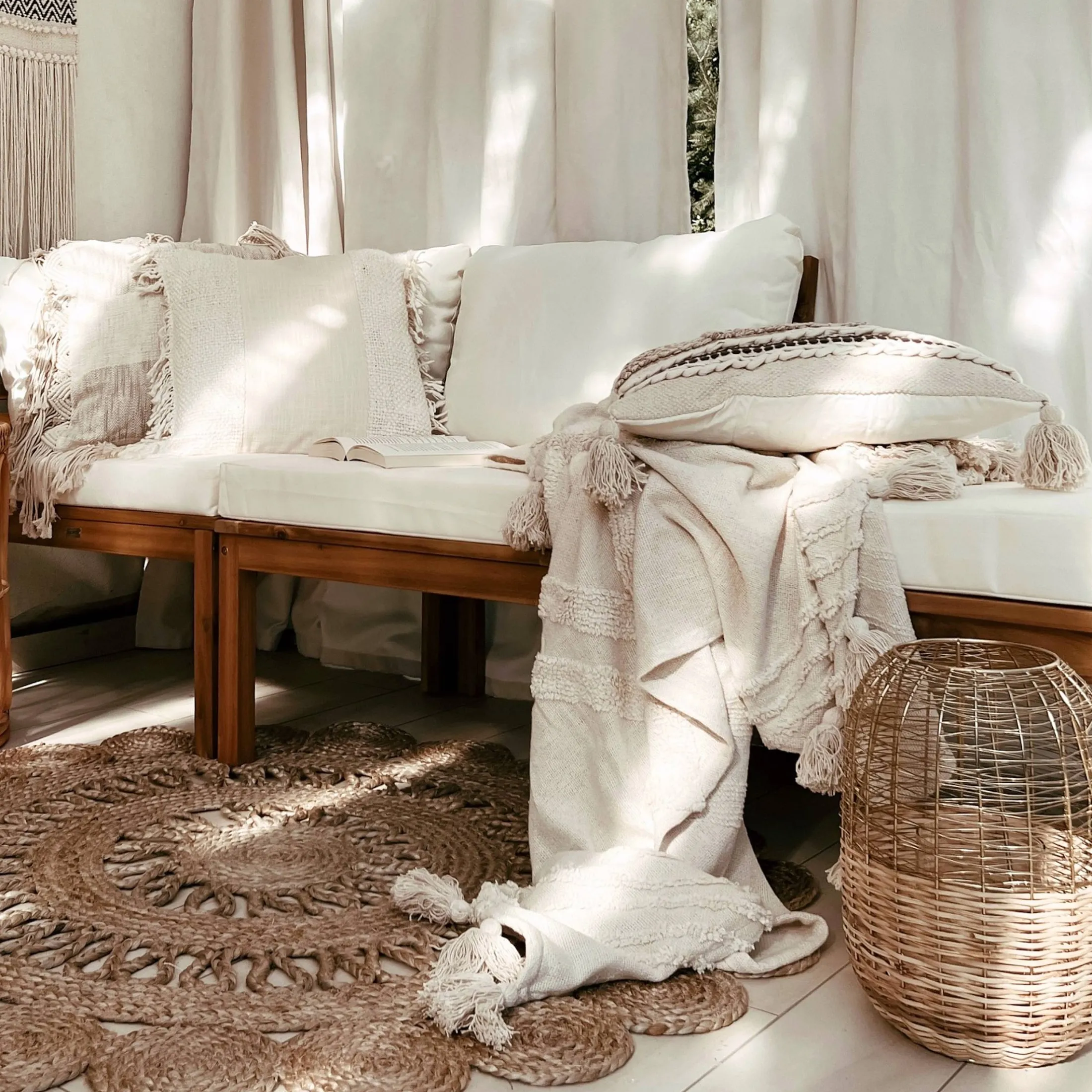 Fashion Depot Decke Boho-Raute