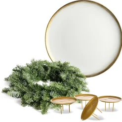 Clearance Depot Deko-Adventskranz-Set Classic Christmas