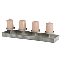 Cheap Depot Deko-Tablett Zinc Mit 4 Tullen