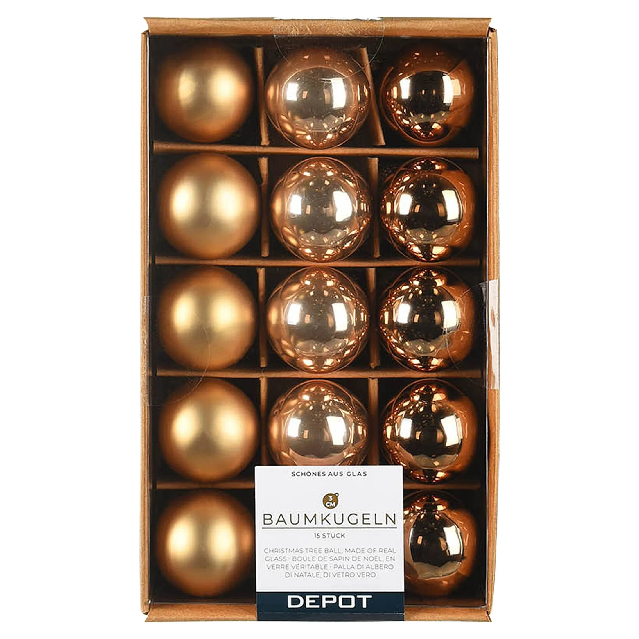 Fashion Depot Deko-Weihnachtstablett Golden Glam