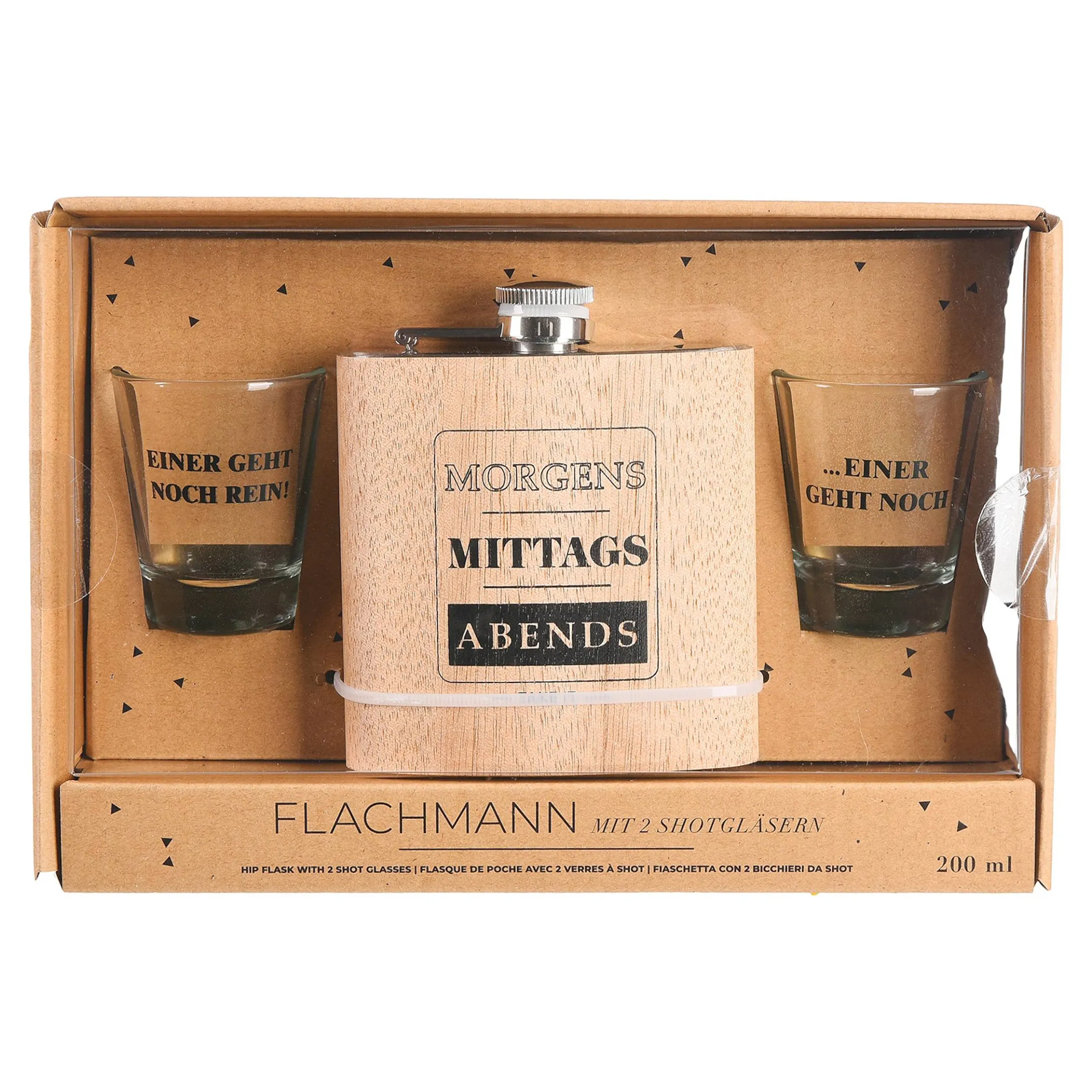 Discount Depot Flachmann Mit SchnapsGläsern