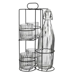 Outlet Depot Flasche & Gläser-Set Tom Mit Halterung