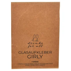 Clearance Depot Glasaufkleber-Set Girly