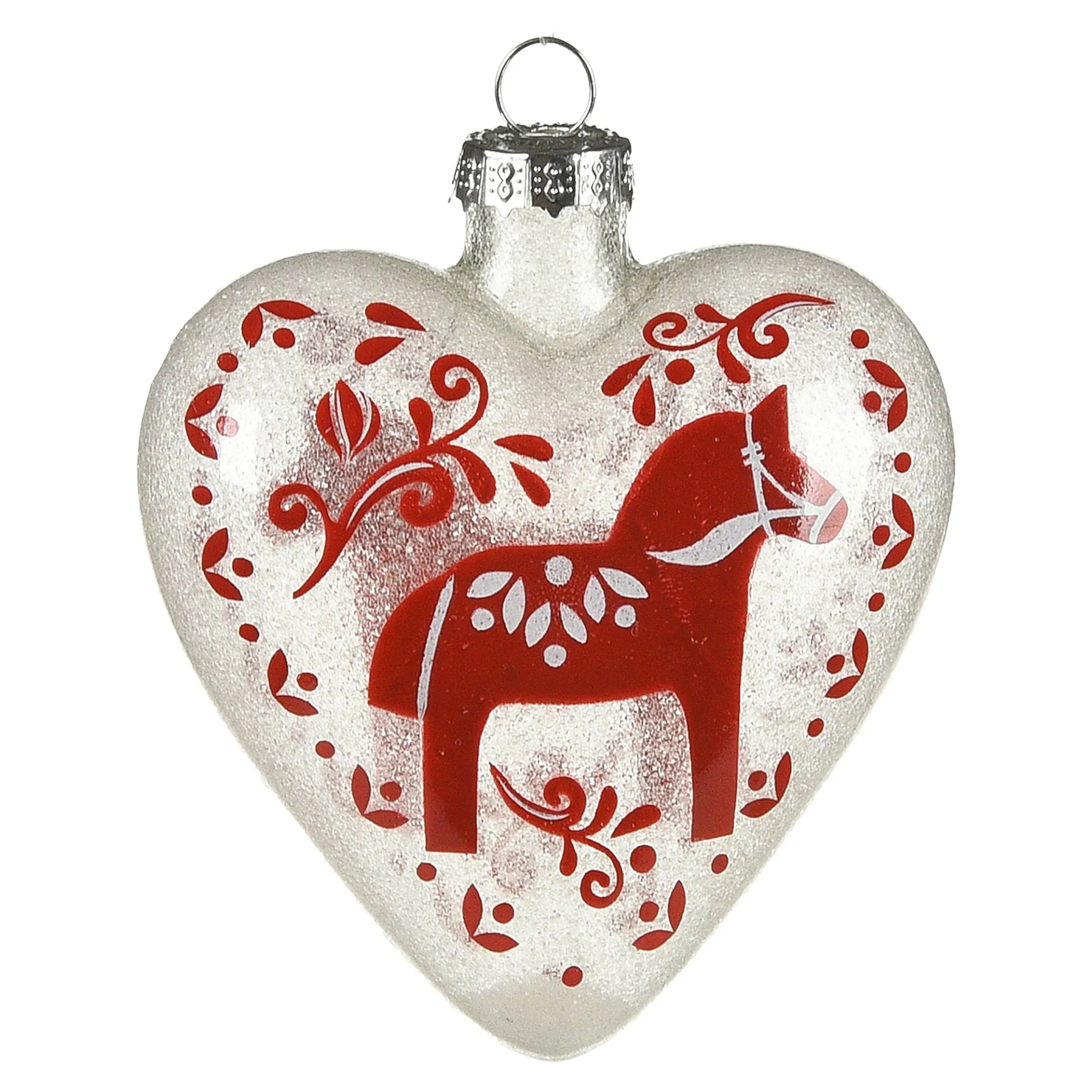 Cheap Depot Glas-Baumschmuck Herz Folklore