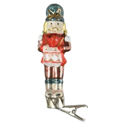 Fashion Depot Glas-Baumschmuck Nussknacker Auf Clip