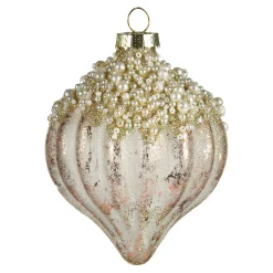 Best Depot Glas-Baumschmuck Pearls