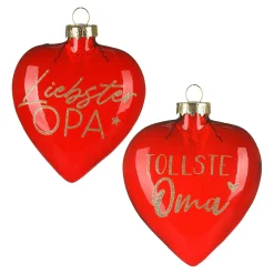 Discount Depot Glas-Baumschmuck-Set Oma & Opa