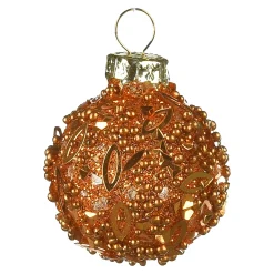 Hot Depot Glas-Mini-Weihnachtskugel Glittergranulat