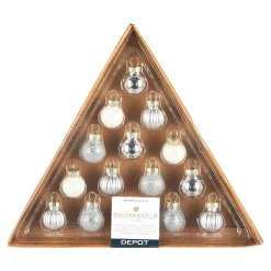 Clearance Depot Glas-Mini-Weihnachtskugel-Set