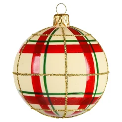 Discount Depot Glas-Weihnachtskugel Checkered