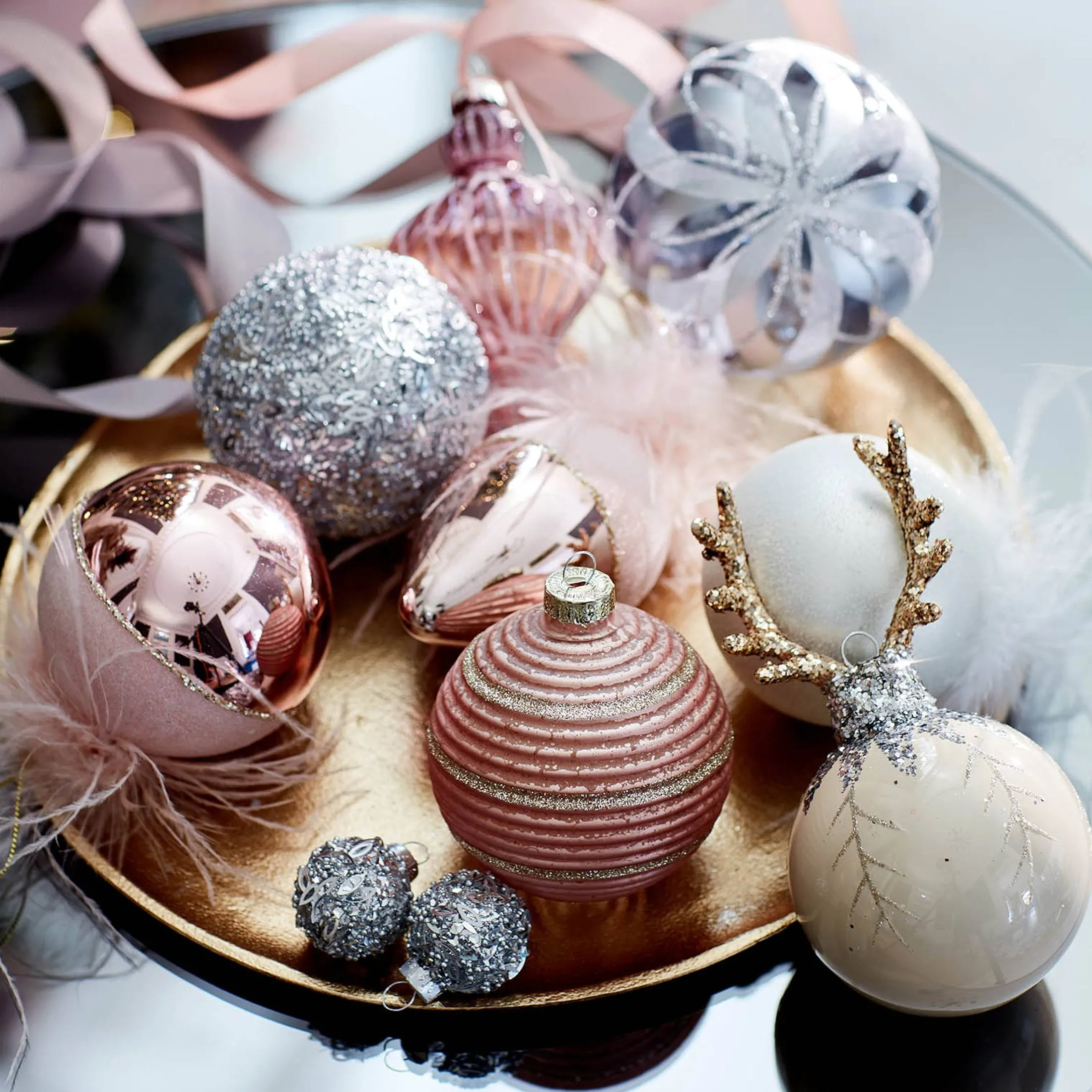 Outlet Depot Glas-Weihnachtskugel Doublecheck