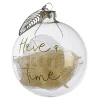 Flash Sale Depot Glas-Weihnachtskugel Filled Leaves