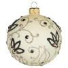 Best Depot Glas-Weihnachtskugel Floral