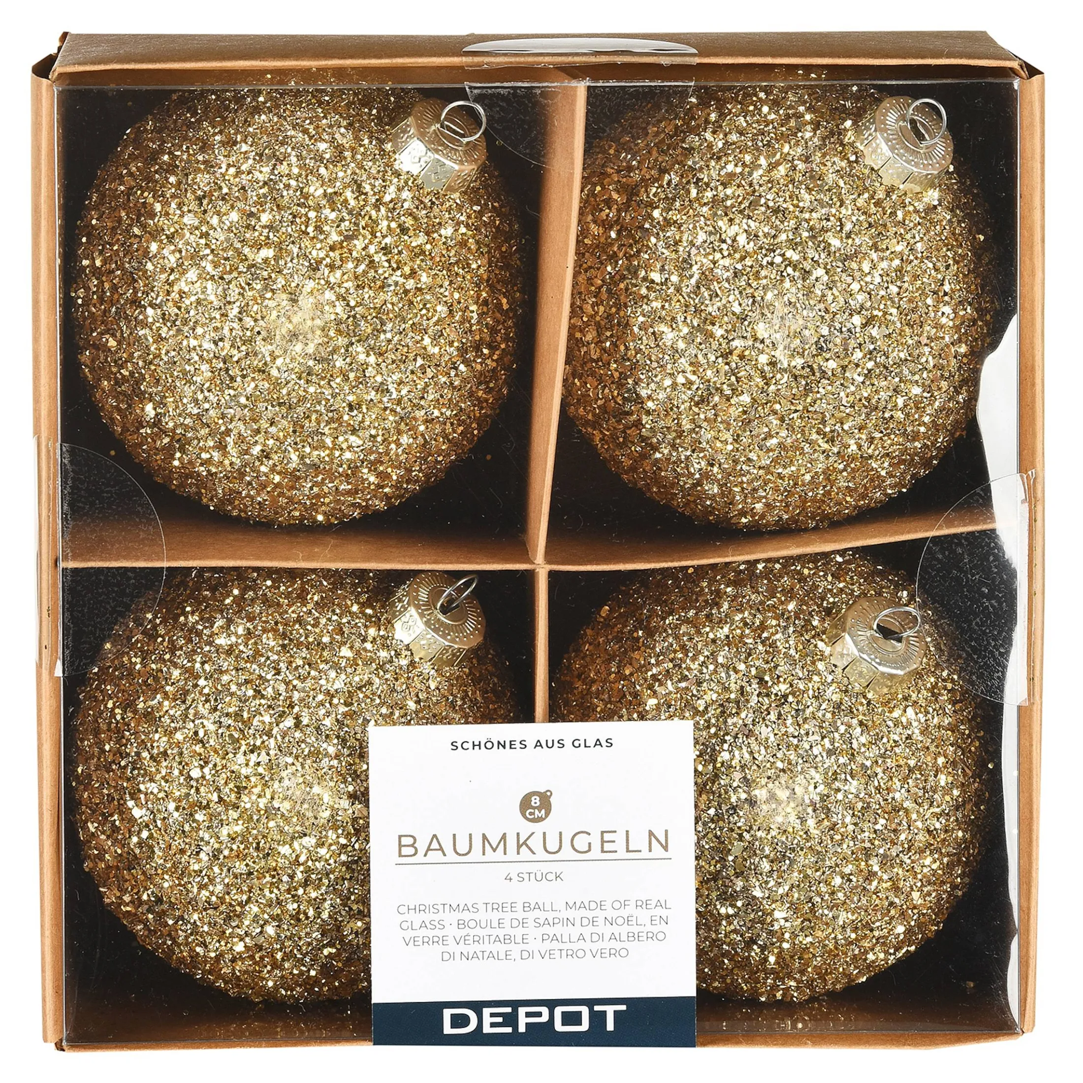 Cheap Depot Glas-Weihnachtskugel Glam