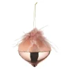 Cheap Depot Glas-Weihnachtskugel Glancy Feather