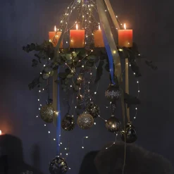 Fashion Depot Glas-Weihnachtskugel Glittergranulat