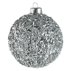 Cheap Depot Glas-Weihnachtskugel Glittergranulat