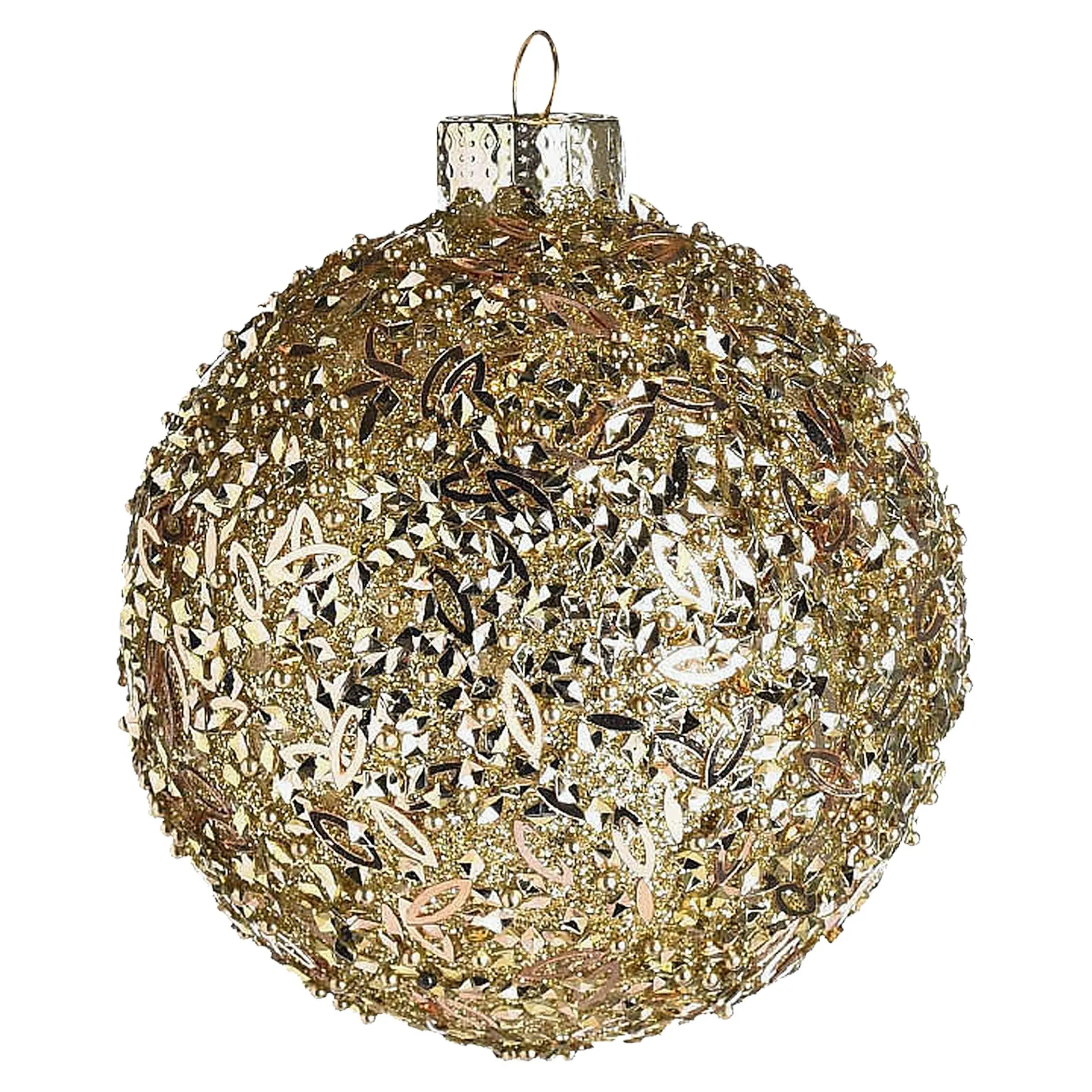 Outlet Depot Glas-Weihnachtskugel Glittergranulat