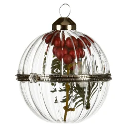 Fashion Depot Glas-Weihnachtskugel Medaillon