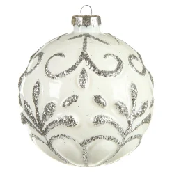Discount Depot Glas-Weihnachtskugel Relief