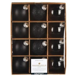Fashion Depot Glas-Weihnachtskugel-Set