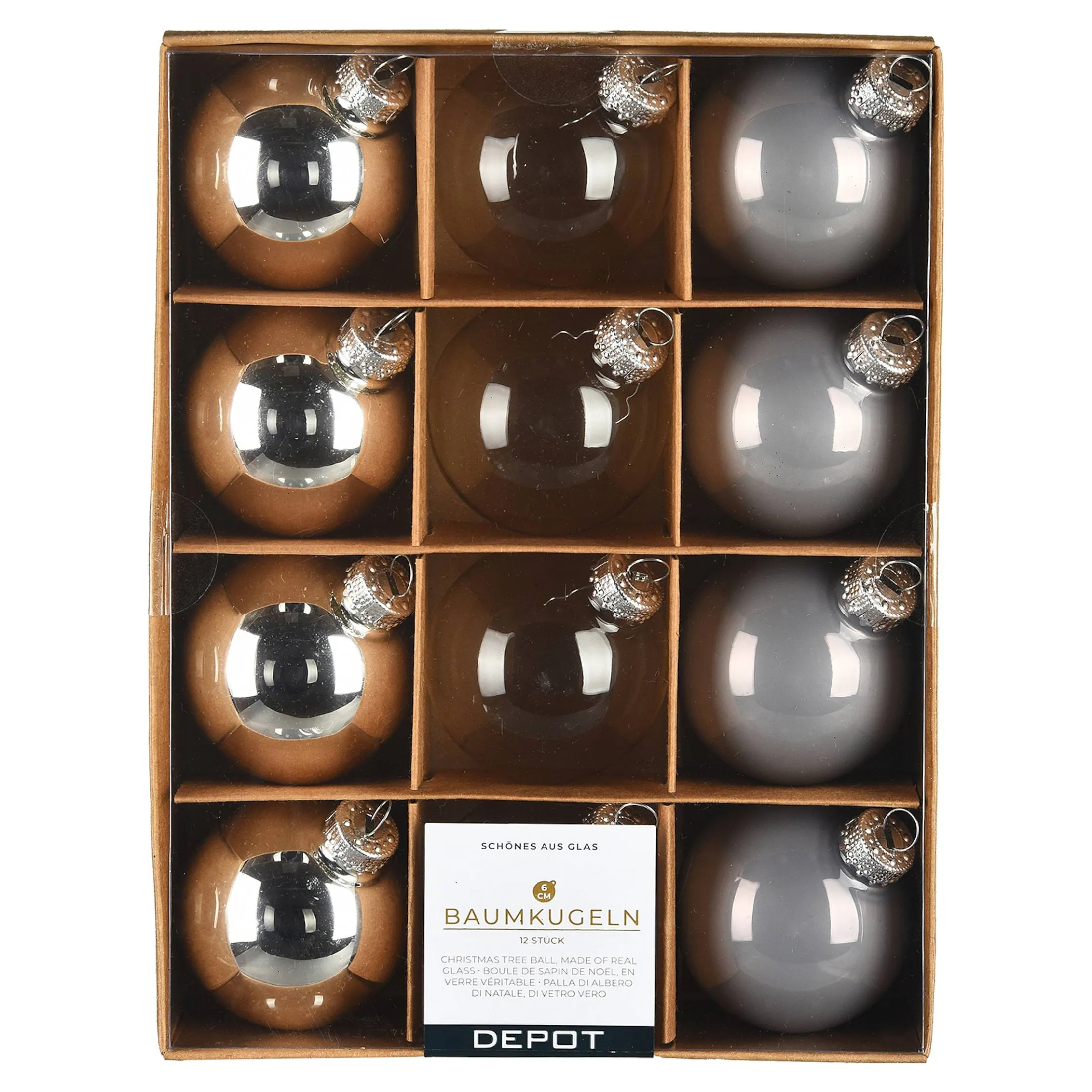 Cheap Depot Glas-Weihnachtskugel-Set