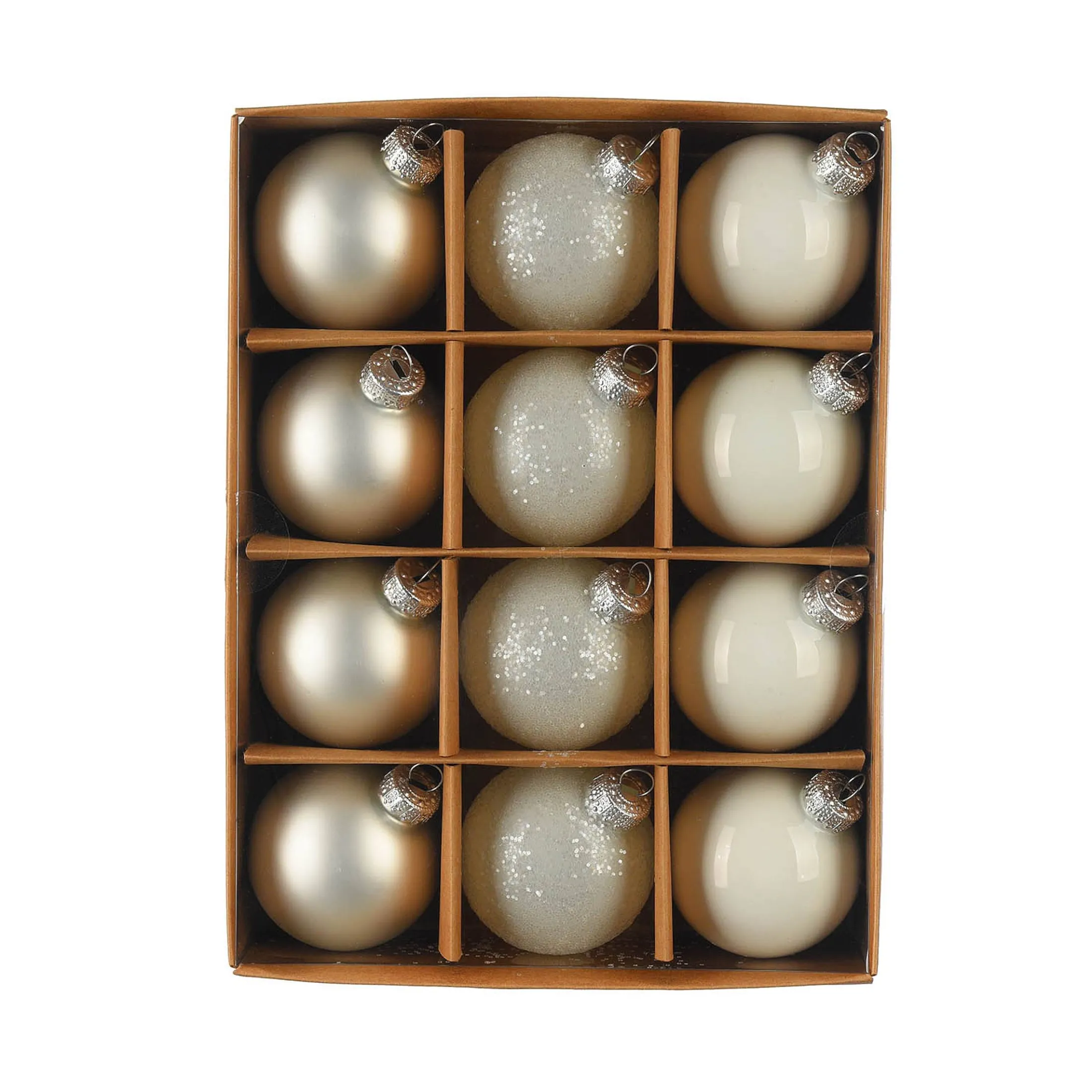 Outlet Depot Glas-Weihnachtskugel-Set Glimmermix