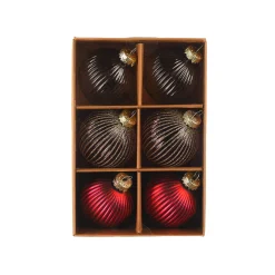 Shop Depot Glas-Weihnachtskugel-Set Rille