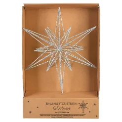 Discount Depot Glitzer-Baumspitze Stern