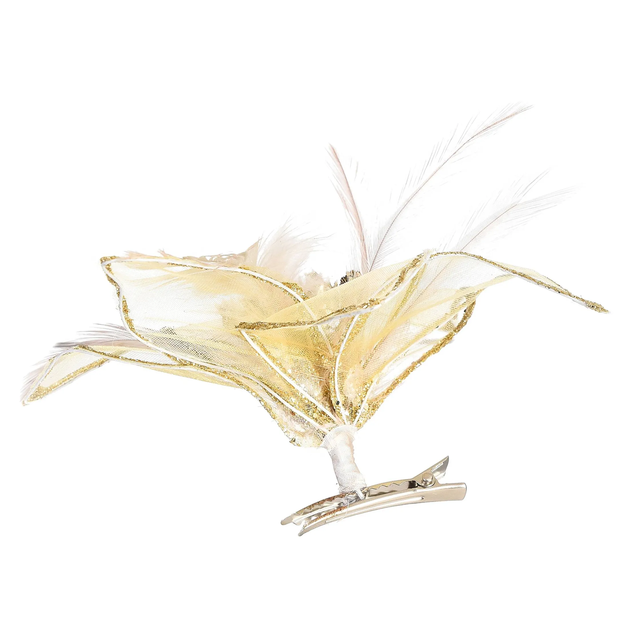 Store Depot Glitzer-Deko-Blume Organza Auf Clip