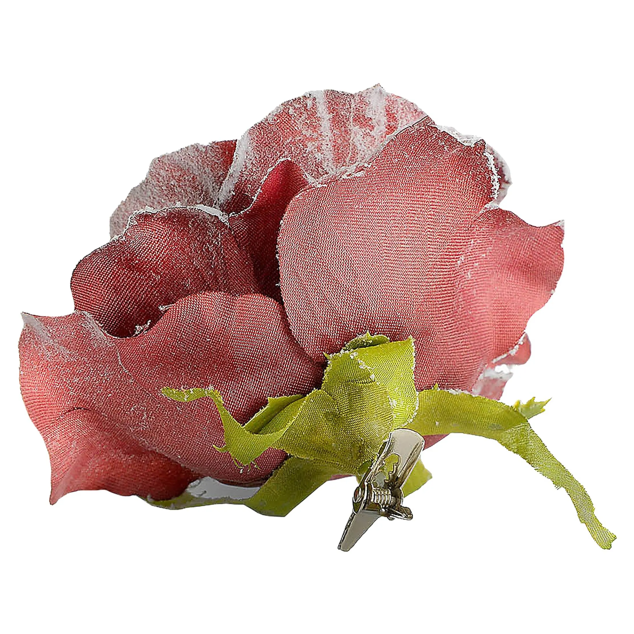 Sale Depot Glitzer-Kunstblume Rose Auf Clip