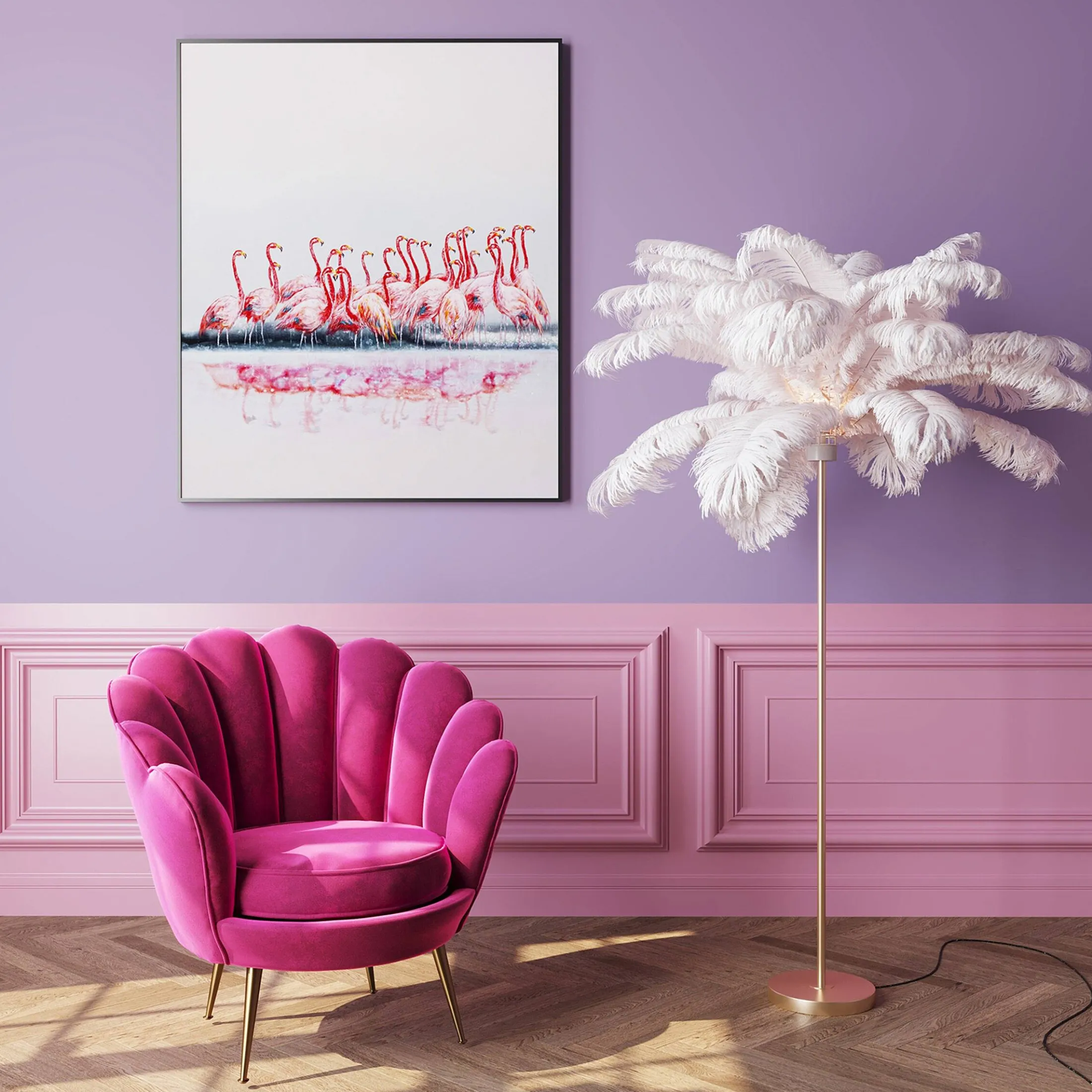 Shop Depot Kare Stehleuchte Feather Palm
