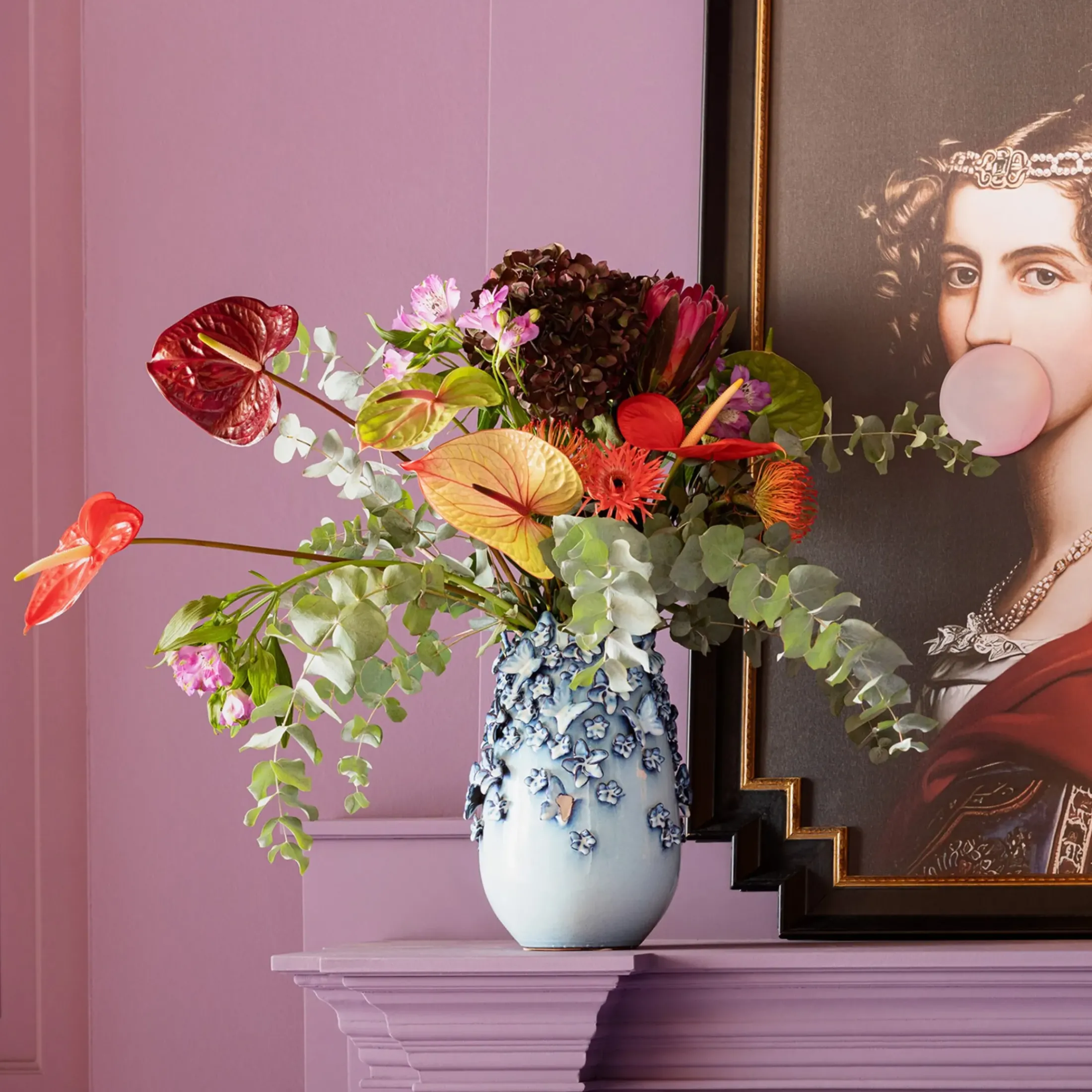 Depot Vasen>Kare Vase Butterflies