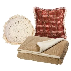 Flash Sale Depot Kissen-Set & Decke Corduroy