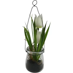 Depot Kunstpflanzen>Kunstblume Tulpe In Glasvase