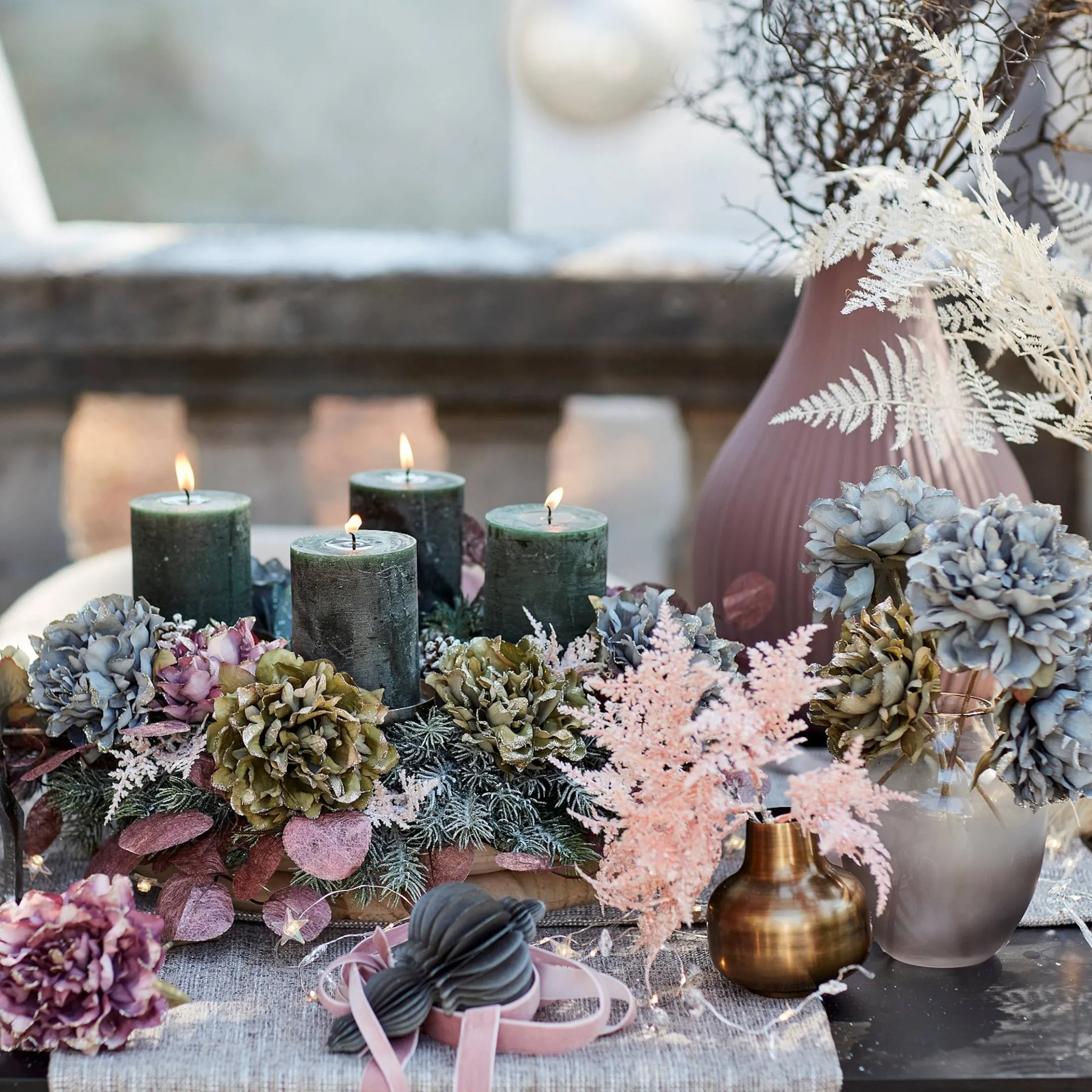 New Depot Kunst-Blumenbundel Vintage Rose