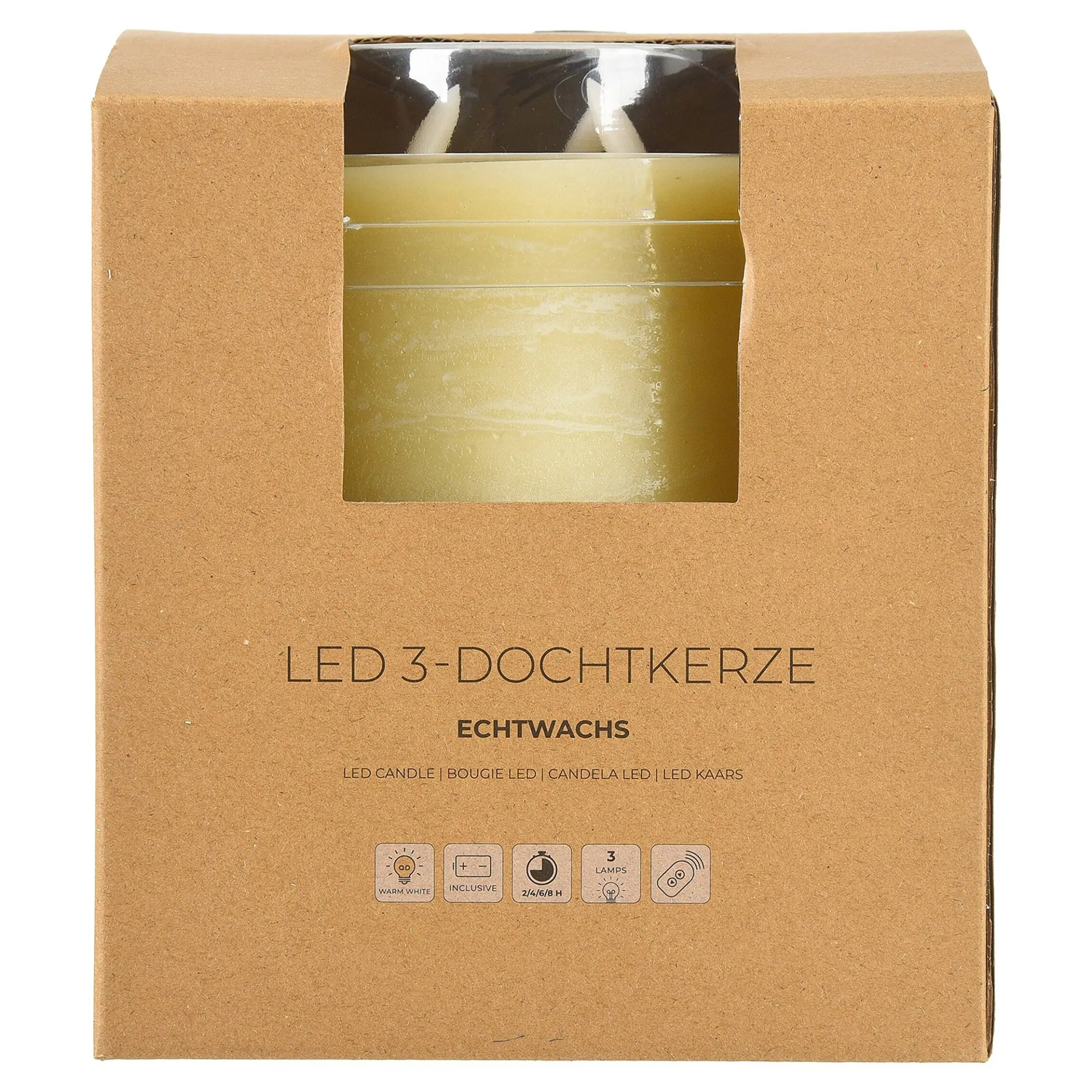 Best Depot Led-Kerze 3-Docht