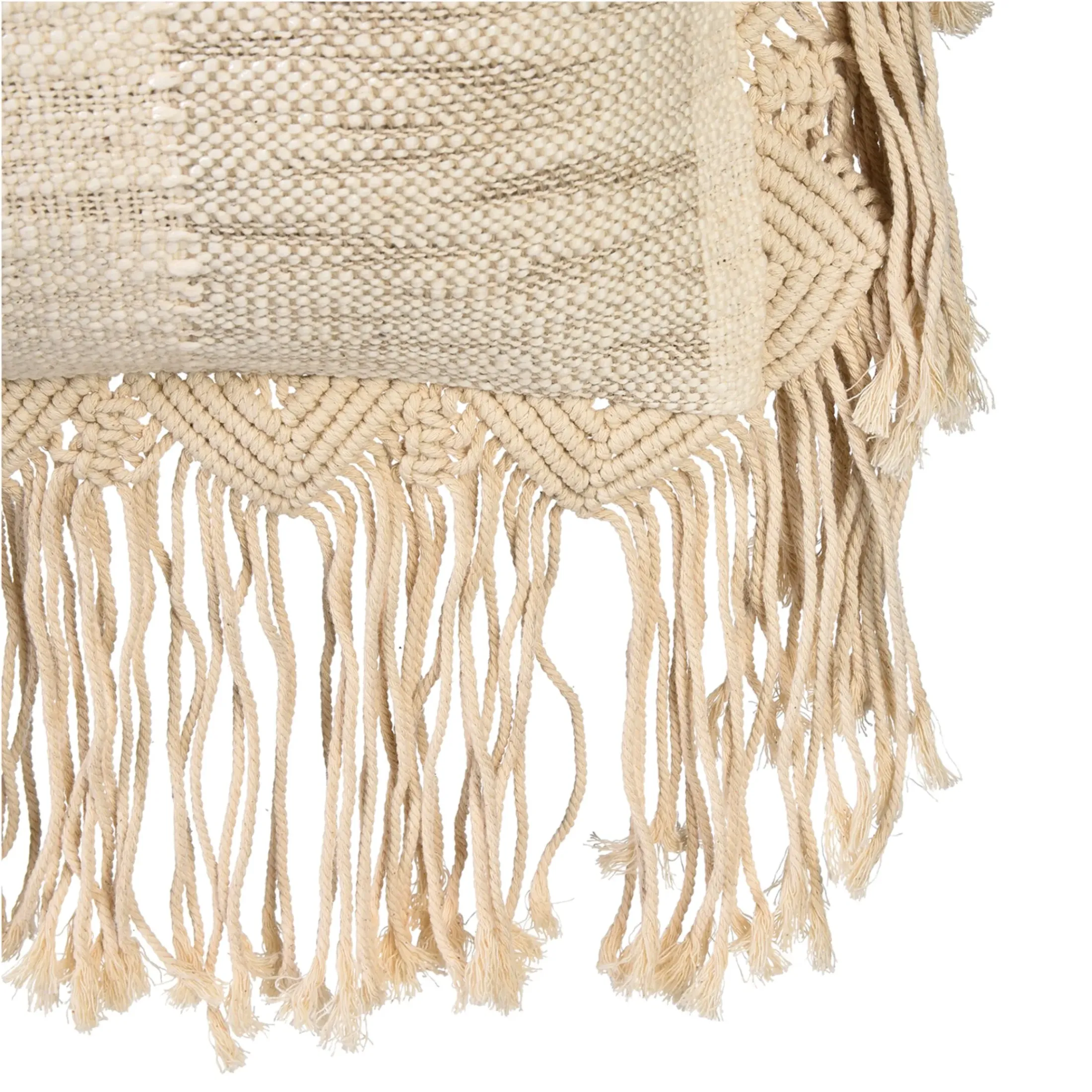 Depot Kissen>Makramee-Kissenhulle Stripe