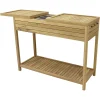 Depot Garten- & Balkonmöbel>Outdoor-Tisch Toni Aus Teakholz Mit Edelstahlschussel