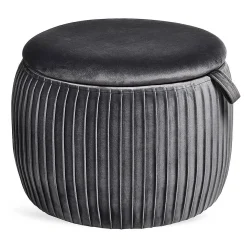 Cheap Depot Samt-Pouf Agnes Mit Stauraum