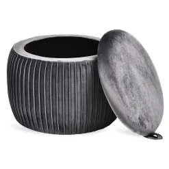 Cheap Depot Samt-Pouf Agnes Mit Stauraum