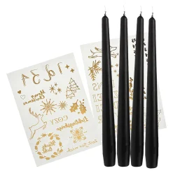 Online Depot Spitzkerzen-Set Advent Mit Kerzenstickern