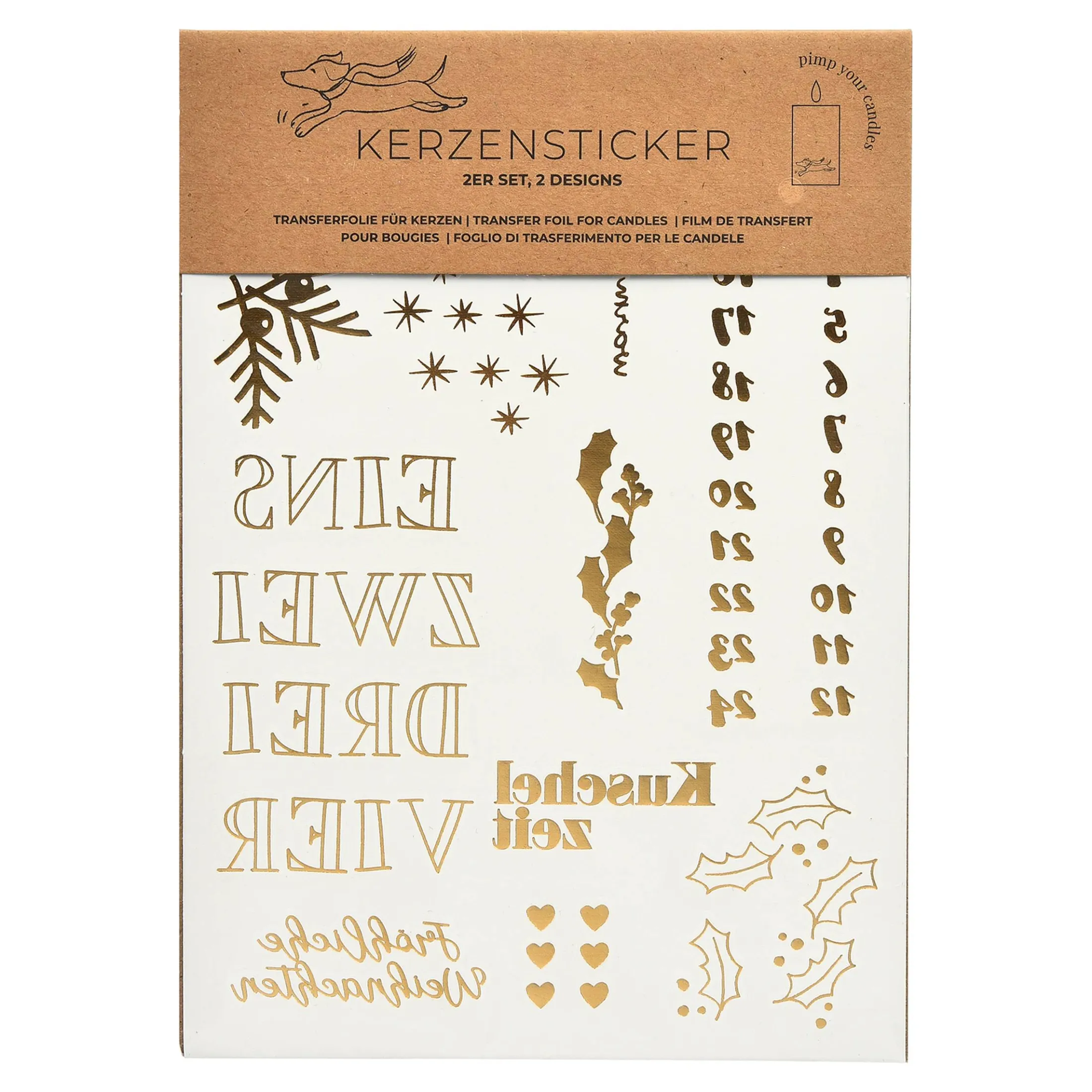 Online Depot Spitzkerzen-Set Advent Mit Kerzenstickern