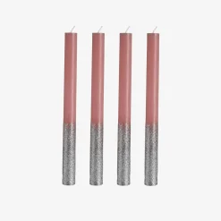 Hot Depot Stabkerze Silver Glitter