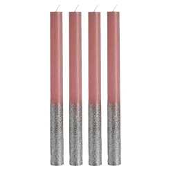Hot Depot Stabkerze Silver Glitter