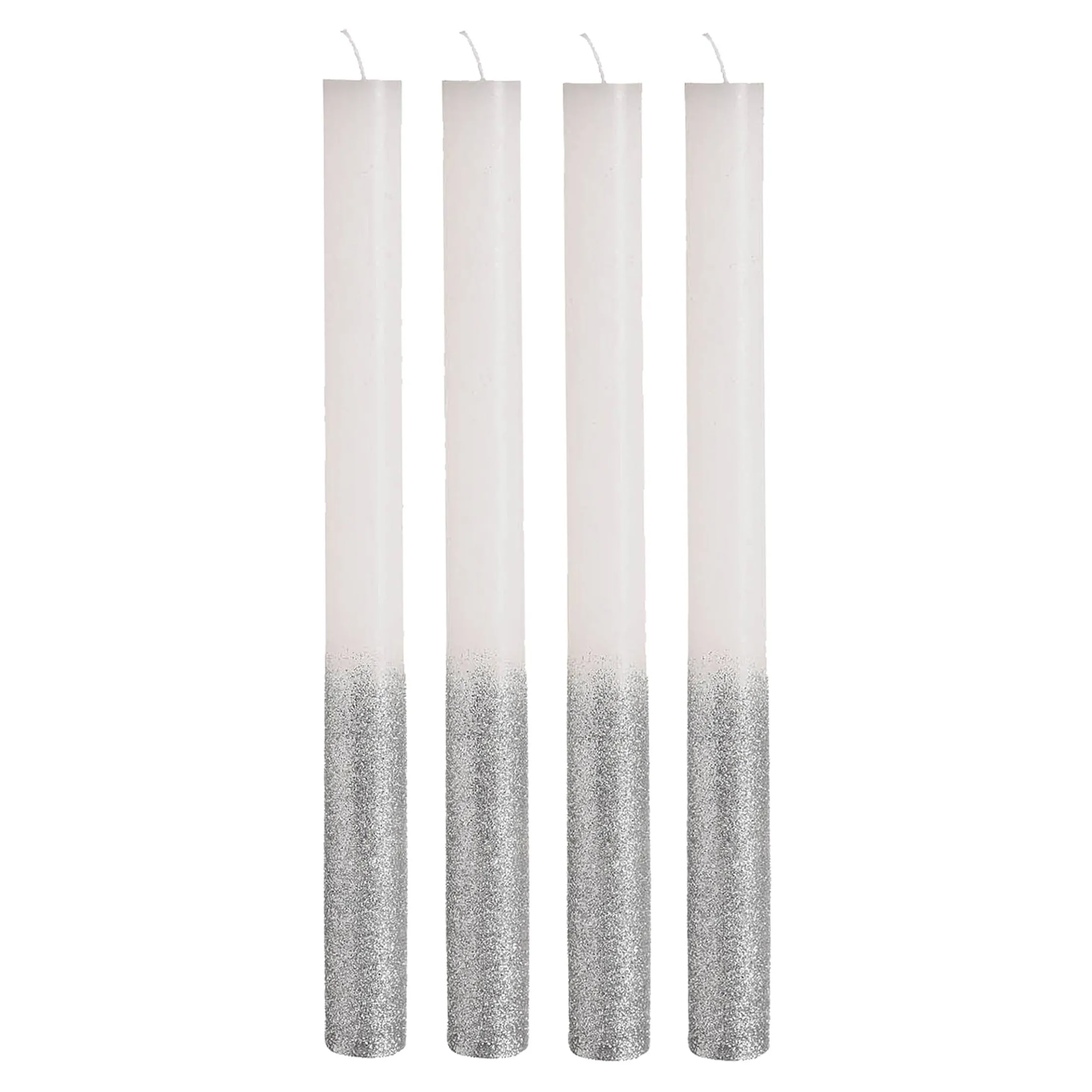 Shop Depot Stabkerze Silver Glitter
