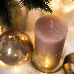 Flash Sale Depot Stumpenkerze Gold Glitter