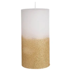 Best Depot Stumpenkerze Gold Glitter