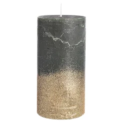 Shop Depot Stumpenkerze Gold Glitter